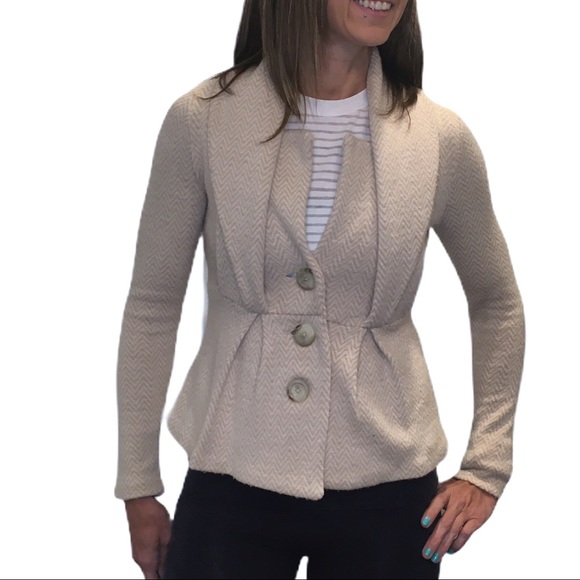 peplum sweater jacket